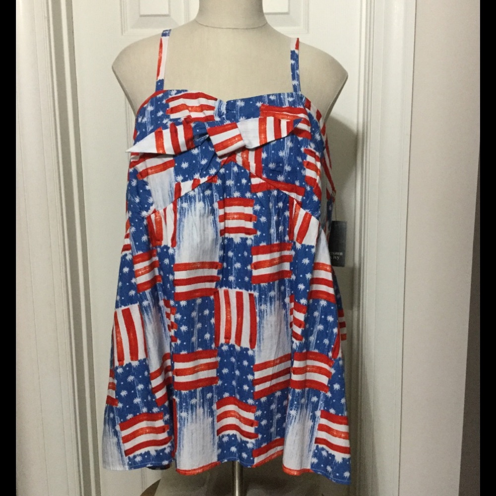 crown and ivy stars and stripes top